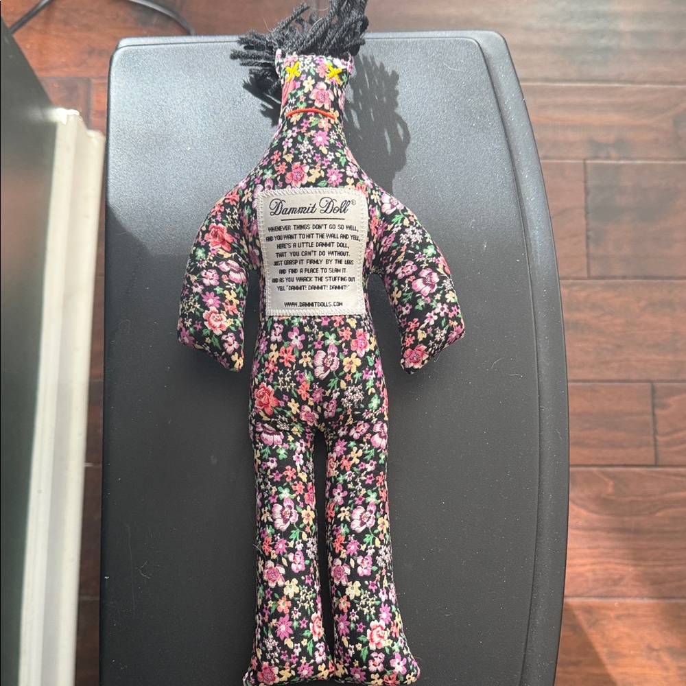 Floral - Black‎ and Pink Dammit Doll